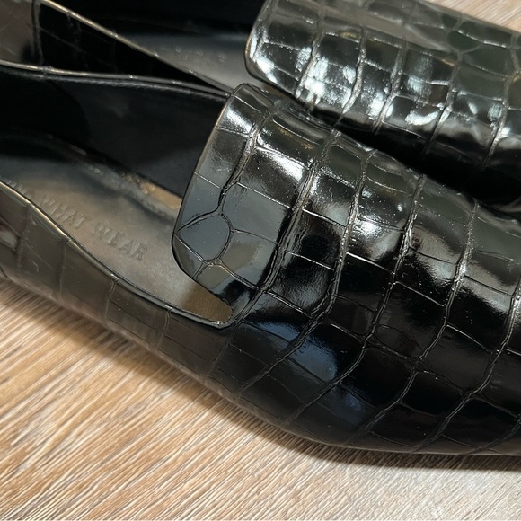 Who What Wear Poppy Flats Croc Loafers 7 - Picture 4 of 6